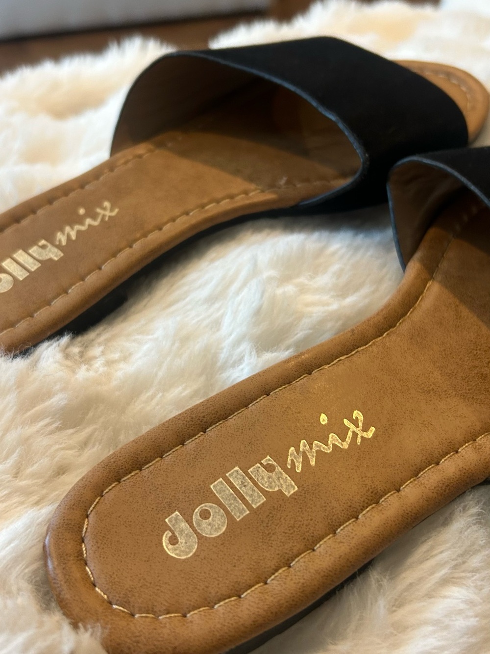 Black Slide Sandals for Women - Picture 5 of 6